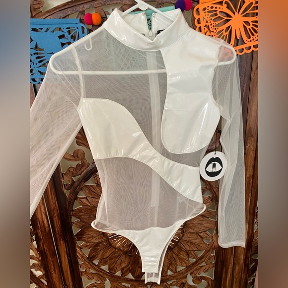 Dolls kill white illusion bodysuit - Picture 2 of 4